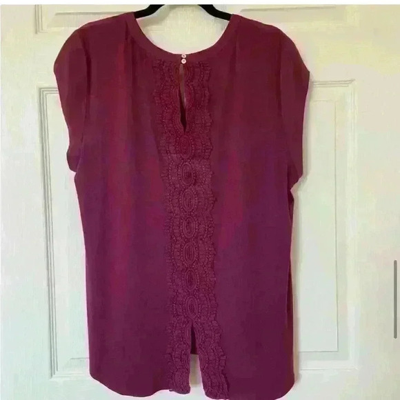 Daniel Rainn Purple Crochet Top From Stitch Fix Size Large - Picture 6 of 9